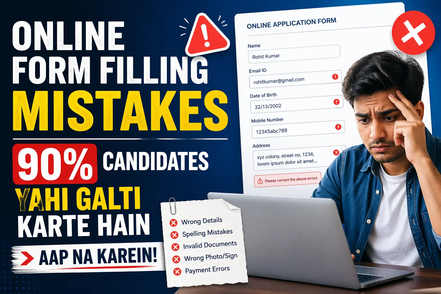 Online Form Filling Mistakes: 90% Candidates Yahi Galti Karte Hain - Aap Na Karein!