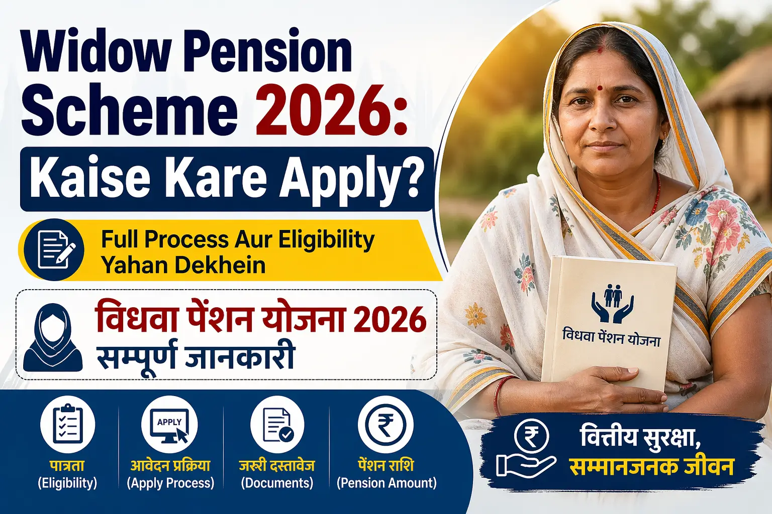 Widow Pension Scheme 2026: Kaise Kare Apply? Full Process Aur Eligibility Yahan Dekhein | विधवा पेंशन योजना 2026 सम्पूर्ण जानकारी